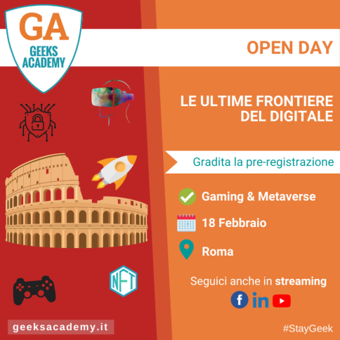 Le ultime frontiere del digitale @Roma - Professione Metaverse Developer